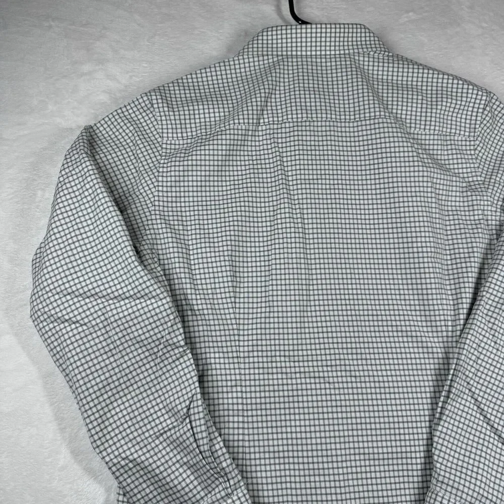 Eton Shirt Men 16.5/42 White Check‎ Contemporary Casual Office Classic Button Up - Picture 10 of 14